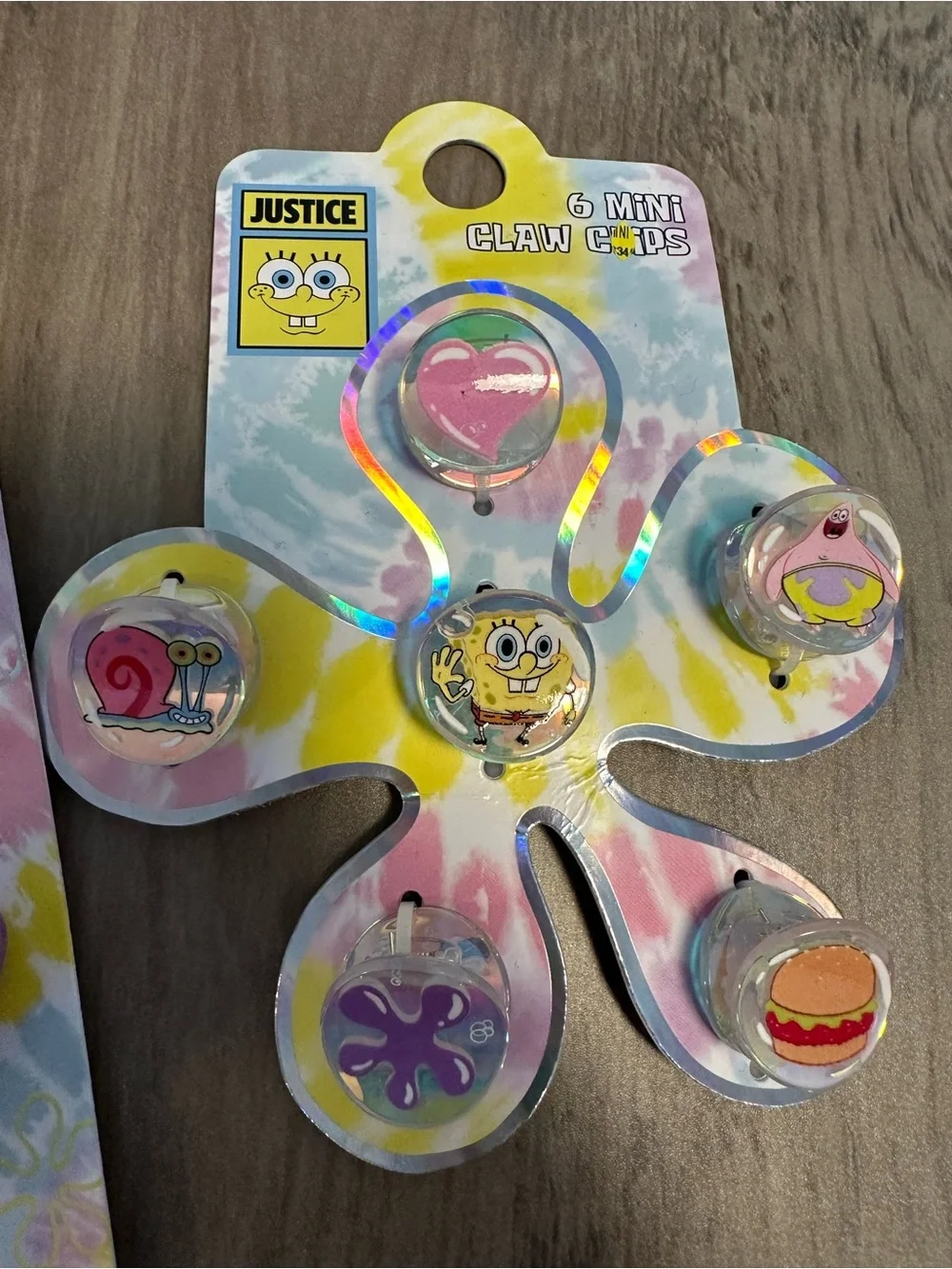SpongeBob Hair Claws Clips NWT